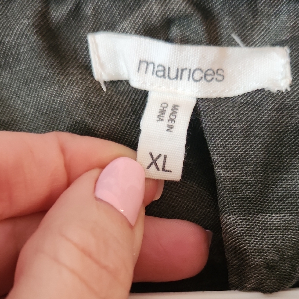 Maurices Camouflage Cropped Hooded Jacket - Picture 3 of 7